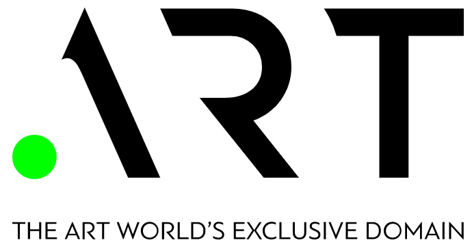 stylized logo for .art has a green dot at the beginning of 'ART'