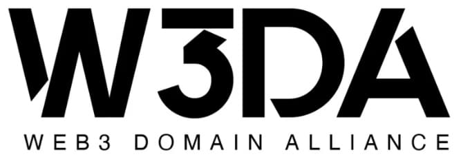 Logo for Web3 Domain Alliance has stylized W3DA