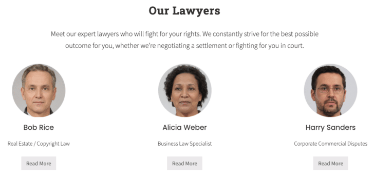 Picture of three lawyers