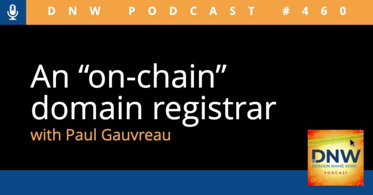 Text "An on-chain domain registrar with Paul Gauvreau"