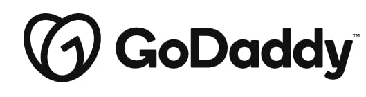GoDaddy logo showing the heart-shaped design